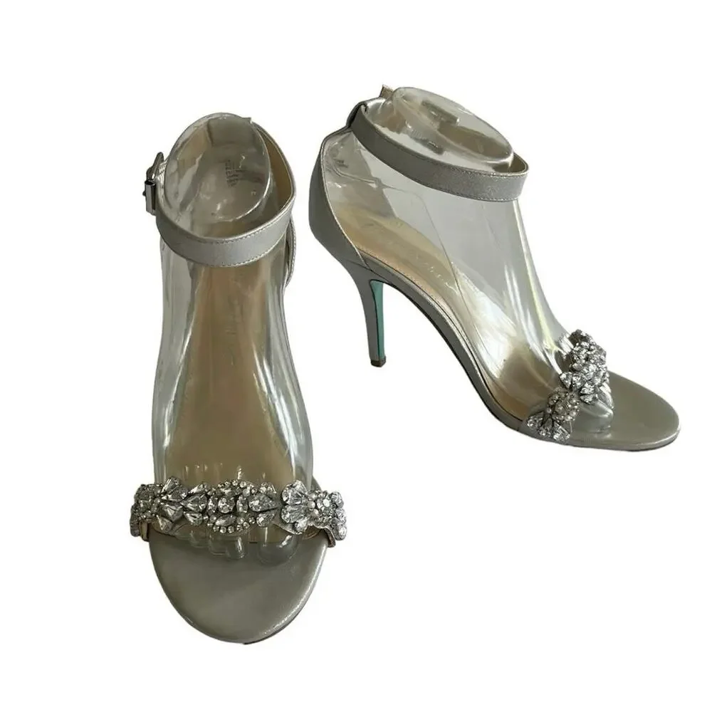 Betsey Johnson Erin jewel embellished high heel sandals for Macy's - Picture 2 of 10